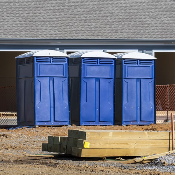 what is the expected delivery and pickup timeframe for the portable toilets in Kickapoo Site 2